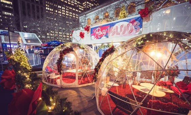 Iglús de invierno en Bryant Park